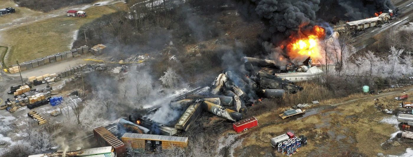Plastic and Petrochemicals Linked to Ohio Train Derailment 