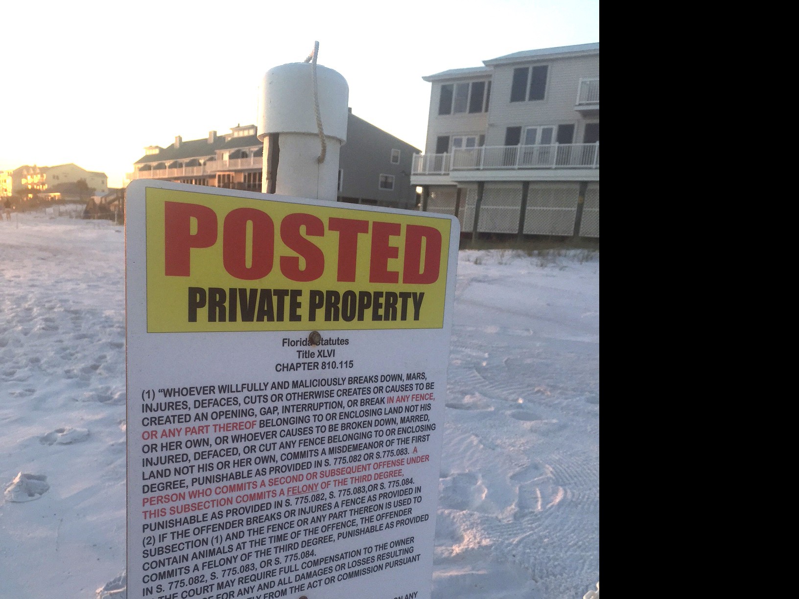 Walton County's Obstructions on the Beach Ordinance