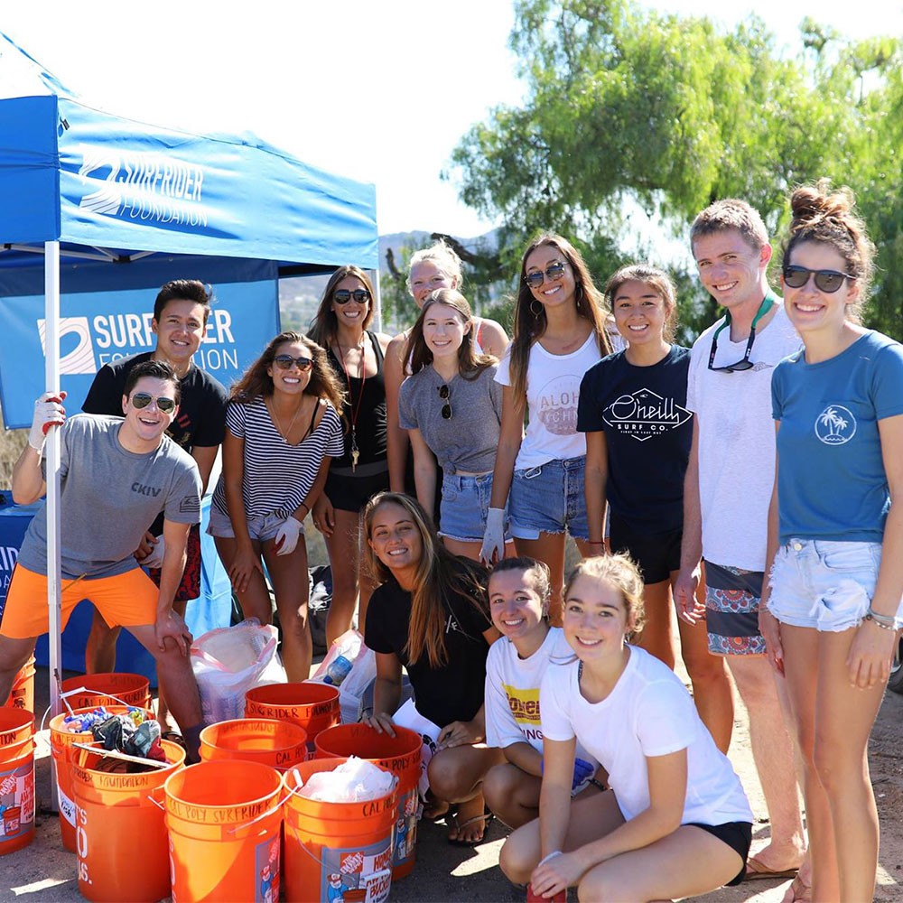 photo of a Surfrider volunteers at a beach cleanup